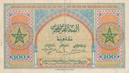 Maroc 100 Francs - Meknes -  1943 - TTB + - Série R.142 - P.27