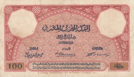 Maroc 100 Francs 01-02-1921 - TTB - Série G.39 - P.14