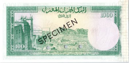 Maroc 1000 Francs - Spécimen  N°88 - Ouarzazate Kasba de Skoura - 29/05/1951