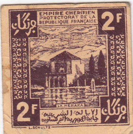 Maroc 2 Francs, Empire Cherifien - 06.04.1944 - TTB - P.43