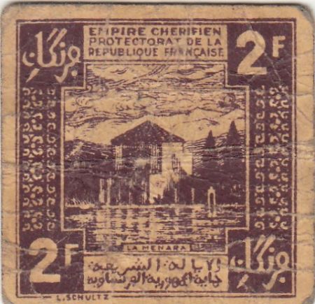 Maroc 2 Francs 1944 - Ville