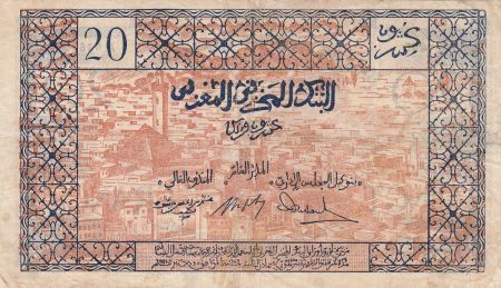 Maroc 20 Francs - 1943 - TB+ - Série A.036 - P.39