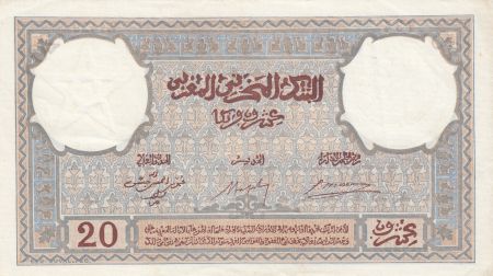 Maroc 20 Francs Minaret - 09-11-1942  - TTB + - Série V.1429-734 - P.18b