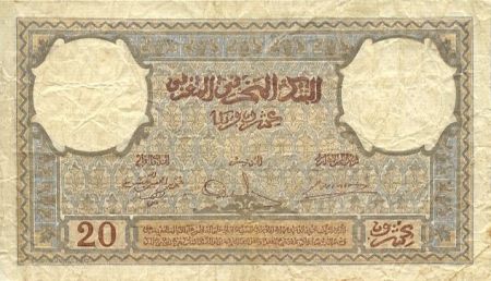 Maroc 20 Francs Minaret - 1941