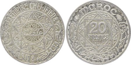 Maroc 20 Francs Mohammed V - 1347 H (1928) ESSAI