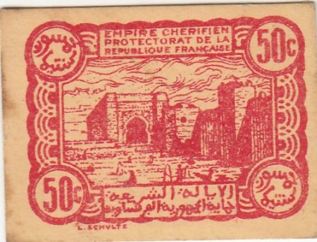 Maroc 50 Centimes, Empire Cherifien 06.04.1944