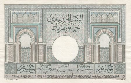 Maroc 50 Francs 01-03-1945  - SUP  - Série D.803 - P.21