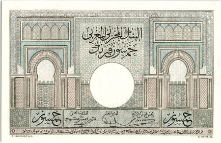 Maroc 50 Francs 14-11-1941  - SUP + - Série N.582- P.21