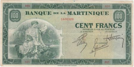 Martinique 100 Francs Agriculture - 1942 Série A.65
