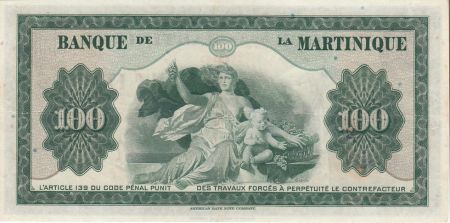 Martinique 100 Francs Agriculture - 1942 Série J.64