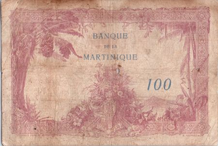 Martinique 100 Francs Femme au sceptre - 1932