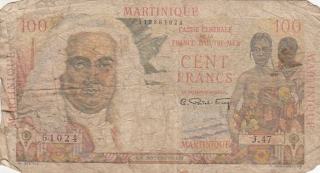 Martinique 100 Francs La Bourdonnais - 1946 - Série J.47 - Etat B