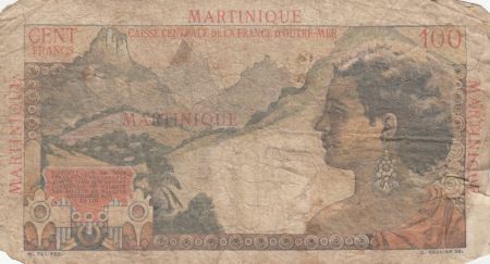 Martinique 100 Francs La Bourdonnais - 1946 - Série J.47 - Etat B