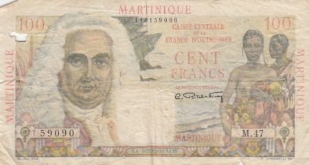 Martinique 100 Francs La Bourdonnais - 1946 - Série M.47 - Etat B