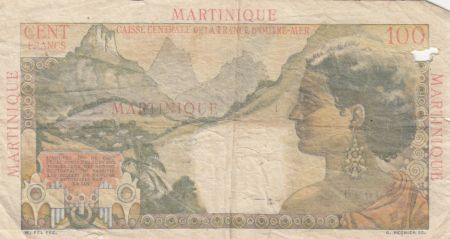 Martinique 100 Francs La Bourdonnais - 1946 - Série M.47 - Etat B