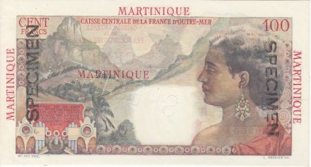 Martinique 100 Francs La Bourdonnais - 1946 Spécimen 0.o - Série 0.o
