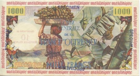 Martinique 1000 Francs Pêcheur - 1955