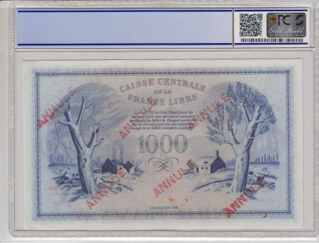 Martinique 1000 Francs Phenix - Annulé 1941 - TA077.740 - PCGS 62