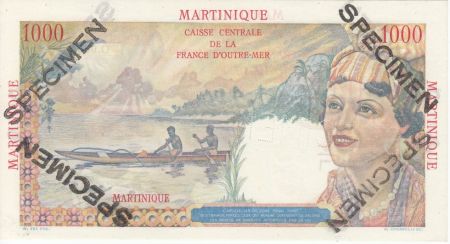 Martinique 1000 Francs Union Française - Type 1946 Spécimen O.000