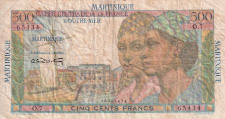 Martinique 500 Francs - Pointe à Pitre - ND (1946) - Série O.7 - P.32