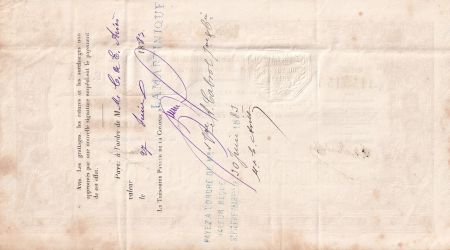 Martinique 500 Francs - Traite du Trésor Public - Sign. Chazal - 18-10-1882 - Kol.N°43