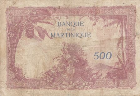 Martinique 500 Francs Femme au sceptre - 1938 Série D.9