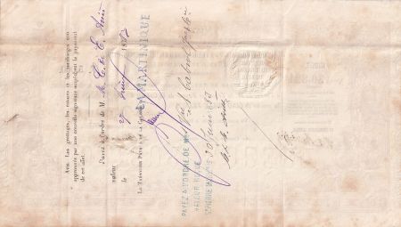 Martinique 5000 Francs - Traite du Trésor Public - Sign. Chazal - 18-10-1882 - Kol.N°46