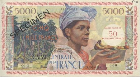 Martinique 5000 Francs Antillaise