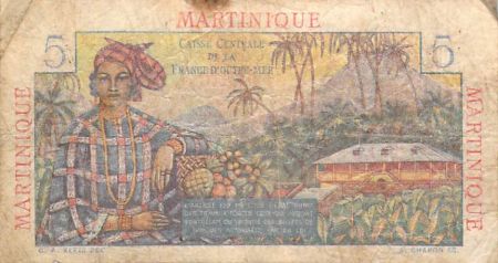 Martinique MARTINIQUE - 5 FRANCS 1947 BOUGAINVILLE