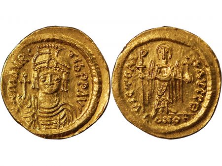 MAURICE TIBERE - SOLIDUS OR 583 / 602 CONSTANTINOPLE