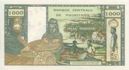 Mauritanie 1000 Ouguiya 1973 - Artisanat - Musiciennes  - Specimen