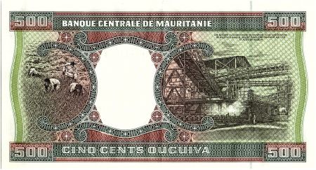 Mauritanie 500 Ouguiya - Mine - Paysans  - 2001 - P.8b - SUP