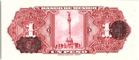 Mexique 1 Peso - Calendrier Aztèque - Momument - 1948