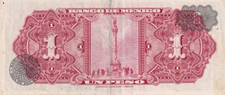 Mexique 1 Peso - Calendrier Aztèque - Monument - 1965 - Série BCR - P.59i