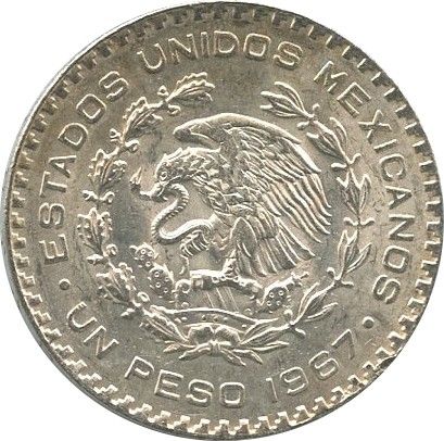 Mexique 1 Peso J.M. Morelos - Emblème national