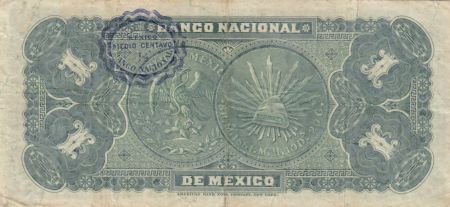 Mexique 1 Peso M. Garcia Teruel - Locomotive - 1913