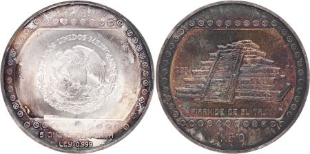 Mexique 10 Nuevos Pesos Emblème national - Pyramide - 1993