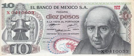Mexique 10 Pesos - Hidalgo - 1972 - Série 1BX - P.63e