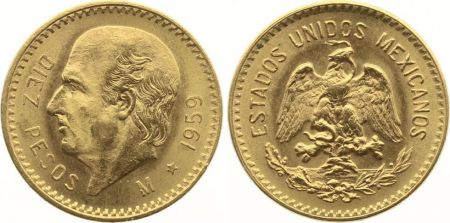 Mexique 10 Pesos Miguel Hidalgo y Costilla - Emblème national 1959 - Or