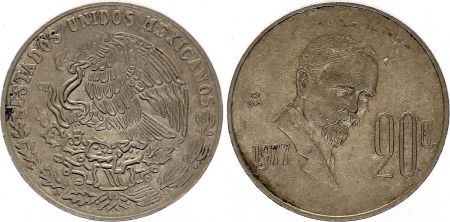 Mexique 20 Centavos Francisco Ignacio Madero Gonzalez - 1975/1982