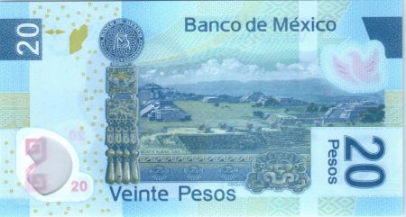 Mexique 20 Pesos - Benito Juarez - Cité Aztèque - 2012