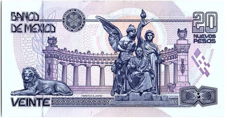 Mexique 20 Pesos - Benito Juarez - Monument  - 1992
