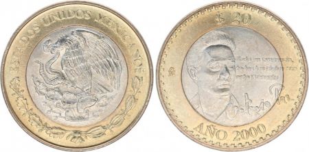 Mexique 20 Pesos Octavio Paz - 2000