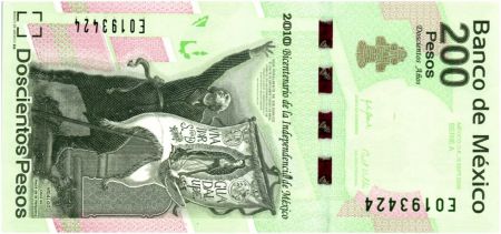Mexique 200 Pesos Hidalgo - 200 ans de l\'Indépendance du Mexique 2010
