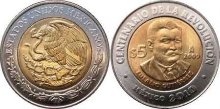 Mexique 5 Peso Eulalio Gutierrez