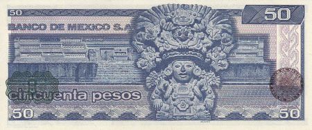 Mexique 50 Pesos - Benito Juarez - Urne Zapotèque - 1981