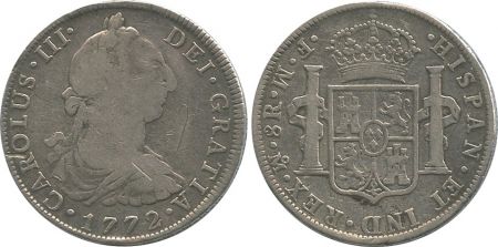Mexique 8 Reales Charles III - Armoiries