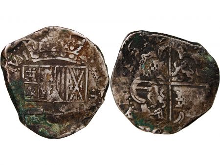 Mexique ESPAGNE OU COLONIES, PHILIPPE II, III, IV - COB, 8 REALES ARGENT - 1556-1665