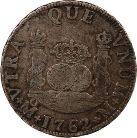 Mexique MEXIQUE  CHARLES III - 2 REALES ARGENT 1862 MEXICO