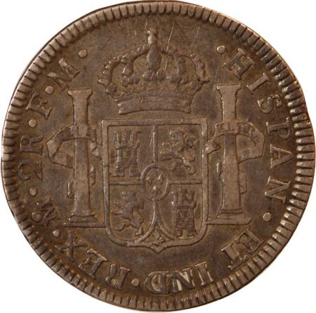 Mexique MEXIQUE  CHARLES IV - 2 REALES ARGENT 1790